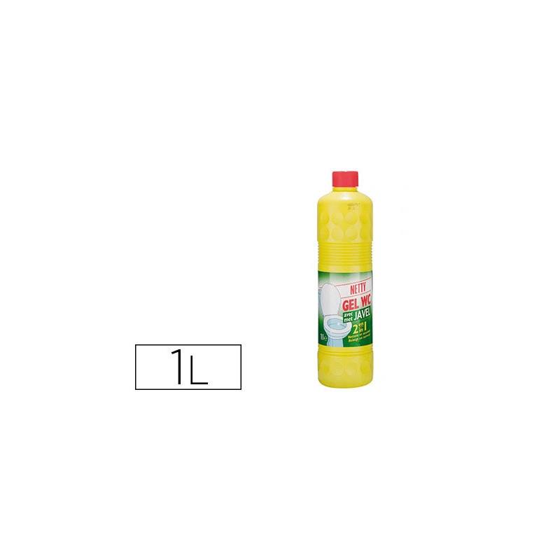 Gel coldis netty nettoyant wc javel texture gel adhérente parois parfaite hygiène blancheur flacon 1l