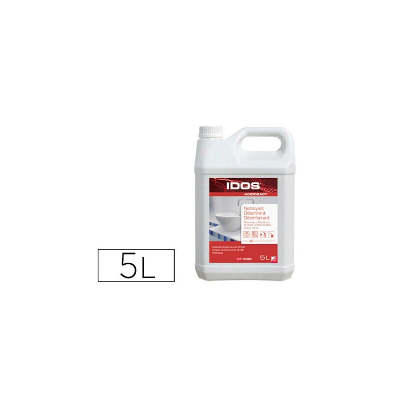 Nettoyant coldis idos acidobact nettoie détartre désinfecte désodorise surfaces lavables effet mousse bidon 5l