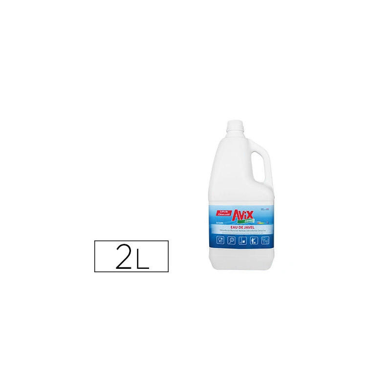 Eau de javel coldis 9 degrés 2.6% chlore actif nettoie désodorise désinfecte blanchit flacon 2l