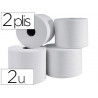 Essuie-mains coldis 2 plis 24x21cm ouate blanche écolabel contact alimentaire sans traitement chloré bobine lot de 2u