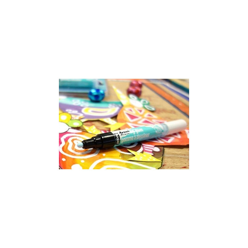 Marqueur pébéo drawing gum pointe ogive 4mm mèche de rechange sur capuchon inodore lot de 10 + 1 gratuit