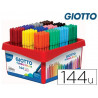 Feutre coloriage giotto turbo color ultra longue durée pointe bloquée polyester indéformable 12 coloris 144 unités