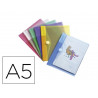 Pochette enveloppe tarifold a5 polypropylène transparent coloris assortis sachet 6 unités