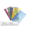 Pochette enveloppe tarifold format chéquier polypropylène transparent coloris assortis sachet 6 unités