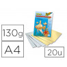 Papier à dessin teinté folia din a4 130g/m2 coloris or et argent bloc de 10 unités