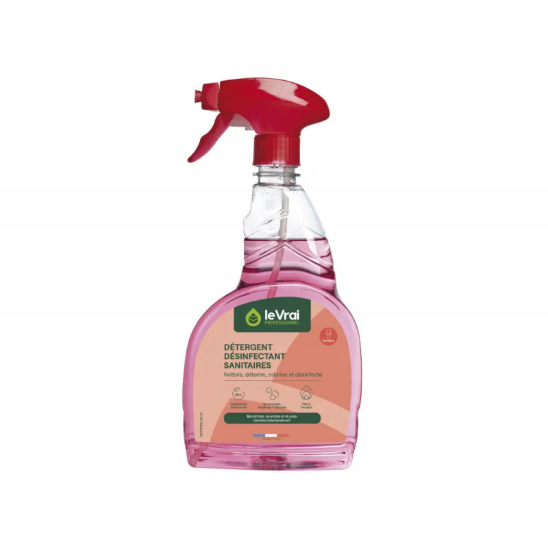 Détergent désinfectant le vrai professionnel action anti-calcaire odeur florale spray 750ml