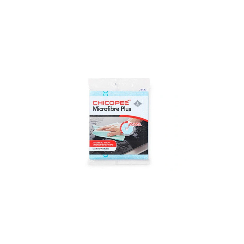 Lavette duradry microfibres plus 400x340mm coloris bleu sachet de 5 unités