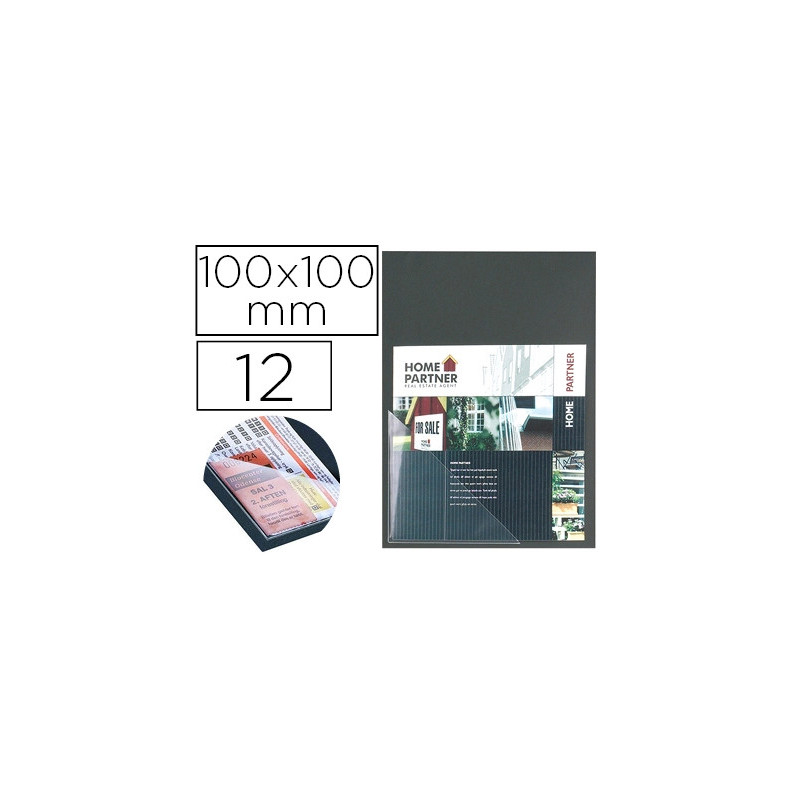 Pochette coin tarifold 3l adhésive polypropylène transparent résistant format triangle 100x100mm 12 unités