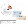 Porte-cartes de visite tarifold 3l adhésif 105x60mm ouverture grand côté 10 unités
