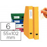 Porte-étiquettes tarifold 3l adhésif 55x102mm + bristols prédécoupés 6 unités