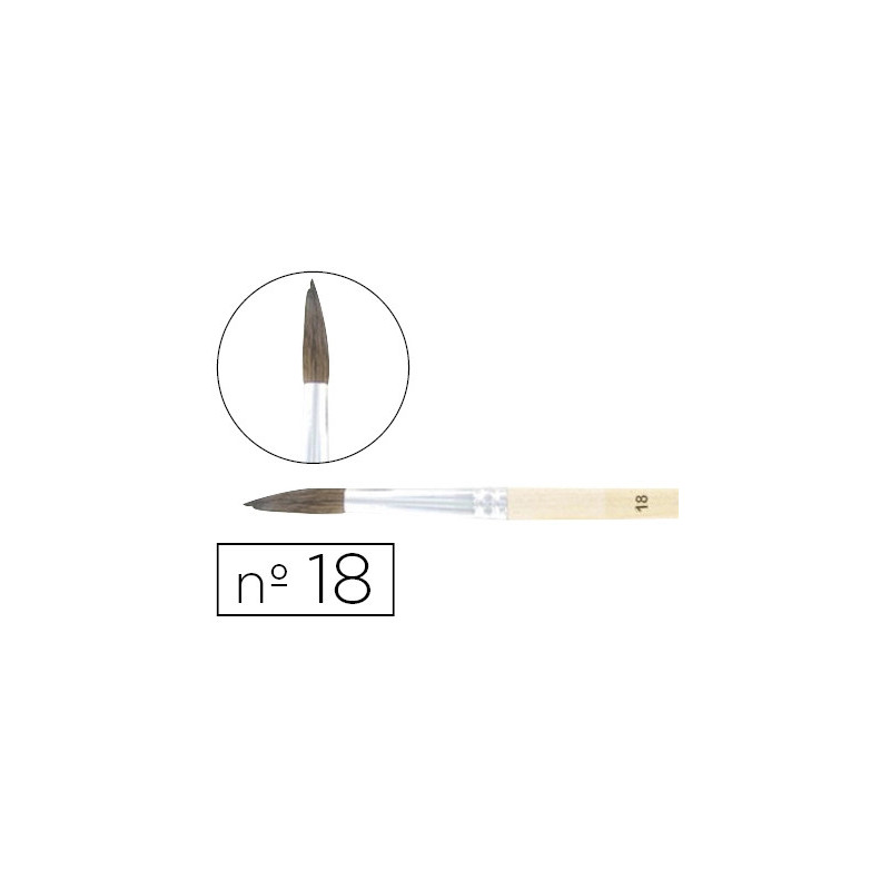 Pinceau cléopâtre nº18 petit gris mélangé bois fsc vernis protecteur