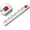 Multiprise mediarange parafoudre 6 prises interrupteur on/off sécurité enfant longueur cordon 1.4m