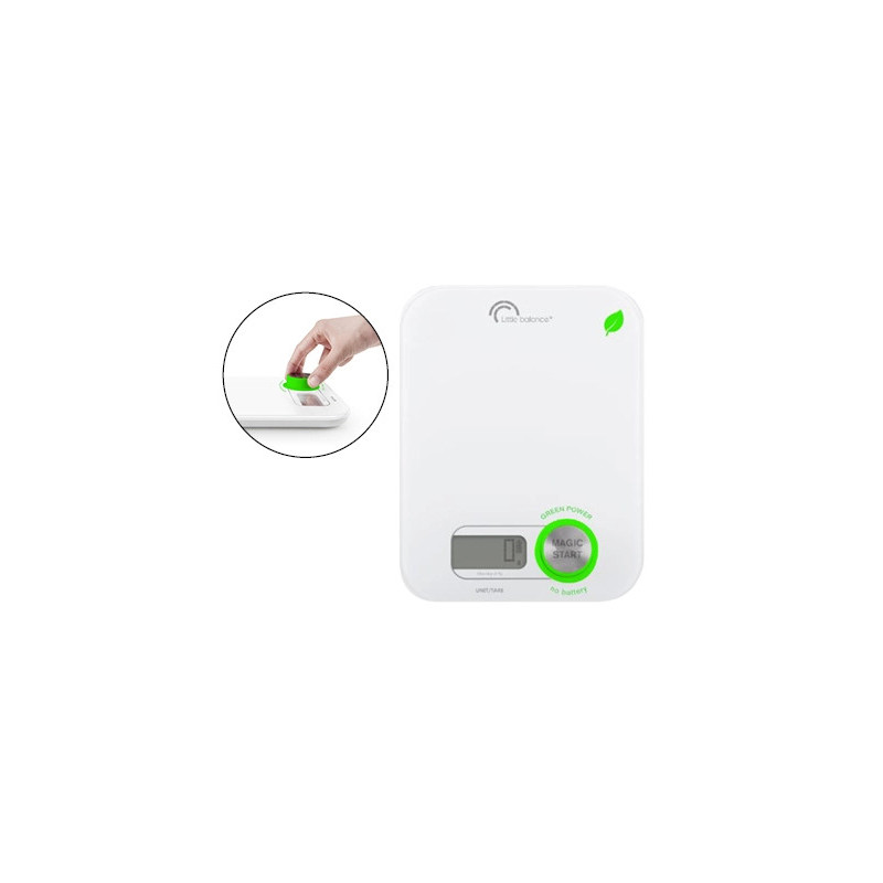 Pèse-lettres codamex green power 5kg sans piles ni solaire plateau verre trempé 246x191x14mm écran lcd