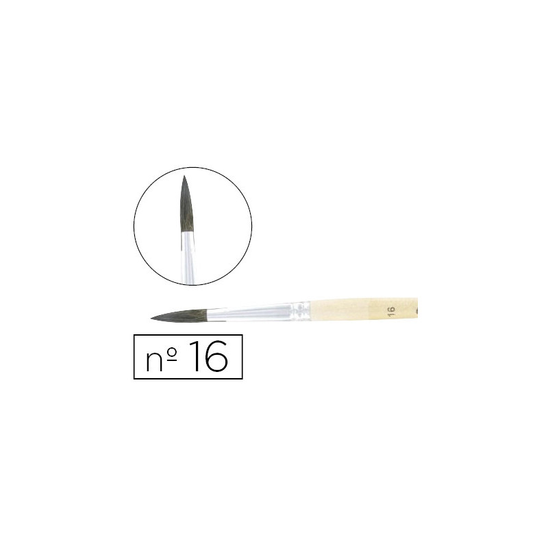 Pinceau cléopâtre nº16 petit gris mélangé bois fsc vernis protecteur
