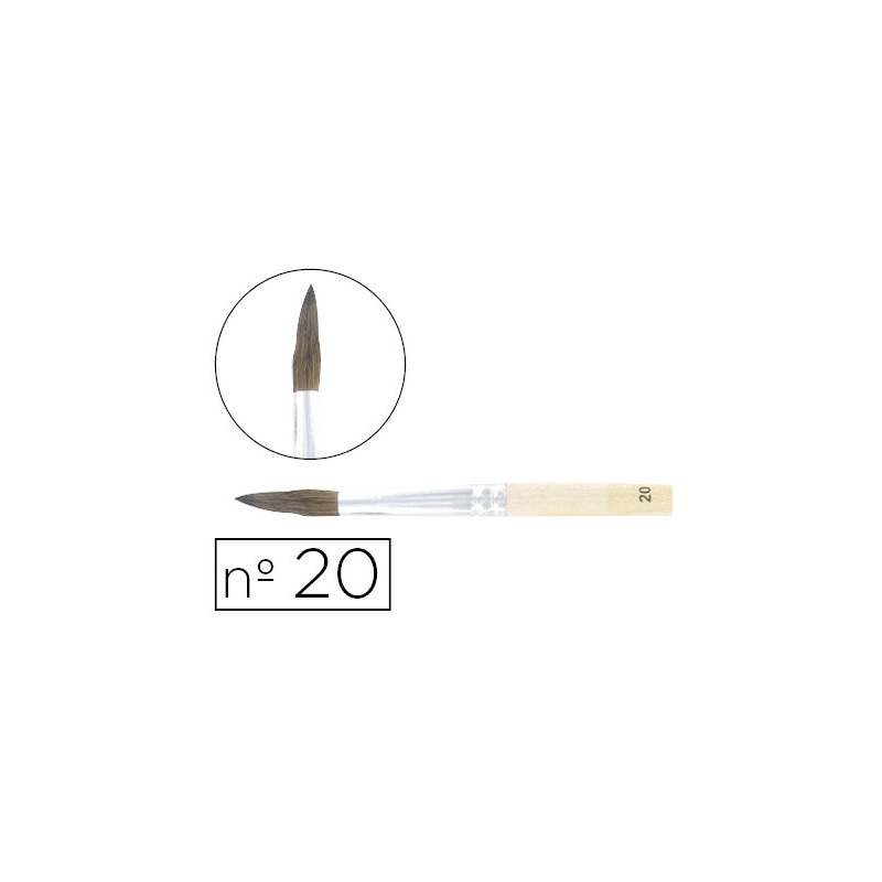 Pinceau cléopâtre nº20 petit gris mélangé bois fsc vernis protecteur