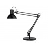 Lampe led unilux architecte success bras double triple articulation pivot sur socle robuste pince fournie coloris noir