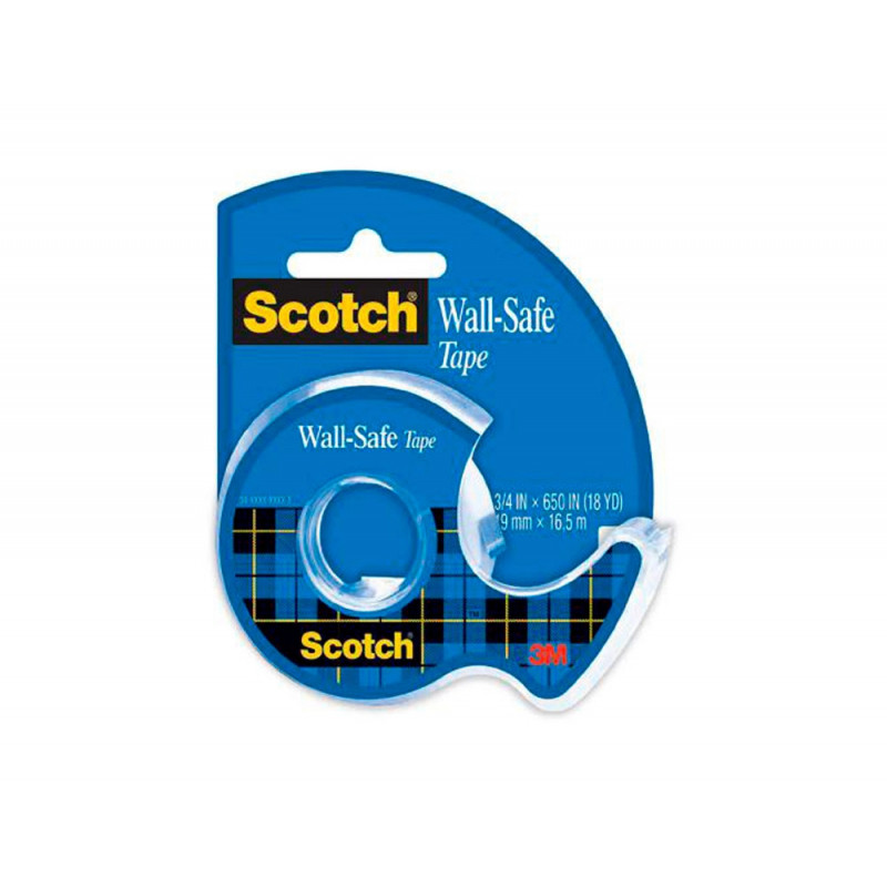 Ruban adhésif scotch wall-safe sur dévidoir 19mmx16.5m