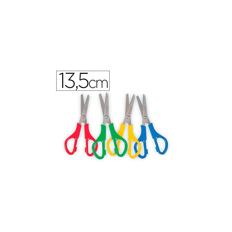 Ciseaux liderpapel scolaire gaucher lames acier inoxydable pointe arrondie anti-coupe 135mm