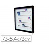 Vitrine planorga idocking structure aluminium vitre incassable 73x73x5,4cm