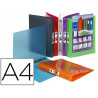 Classeur viquel 4 anneaux propyglass polypropylène 7/10e a4 dos 35mm personnalisable incolore
