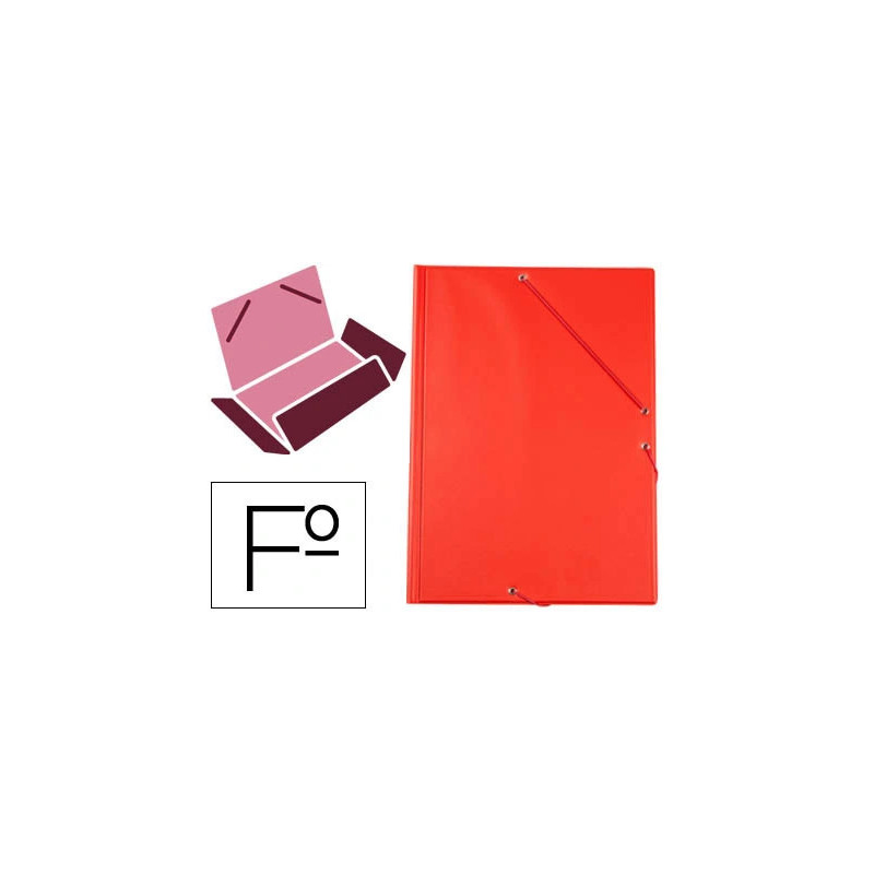 Chemise liderpapel carton rembordé dos flexible a4+ 320x240mm 3 rabats élastique coloris rouge