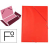 Chemise liderpapel carton rembordé dos flexible a4+ 320x240mm 3 rabats élastique coloris rouge