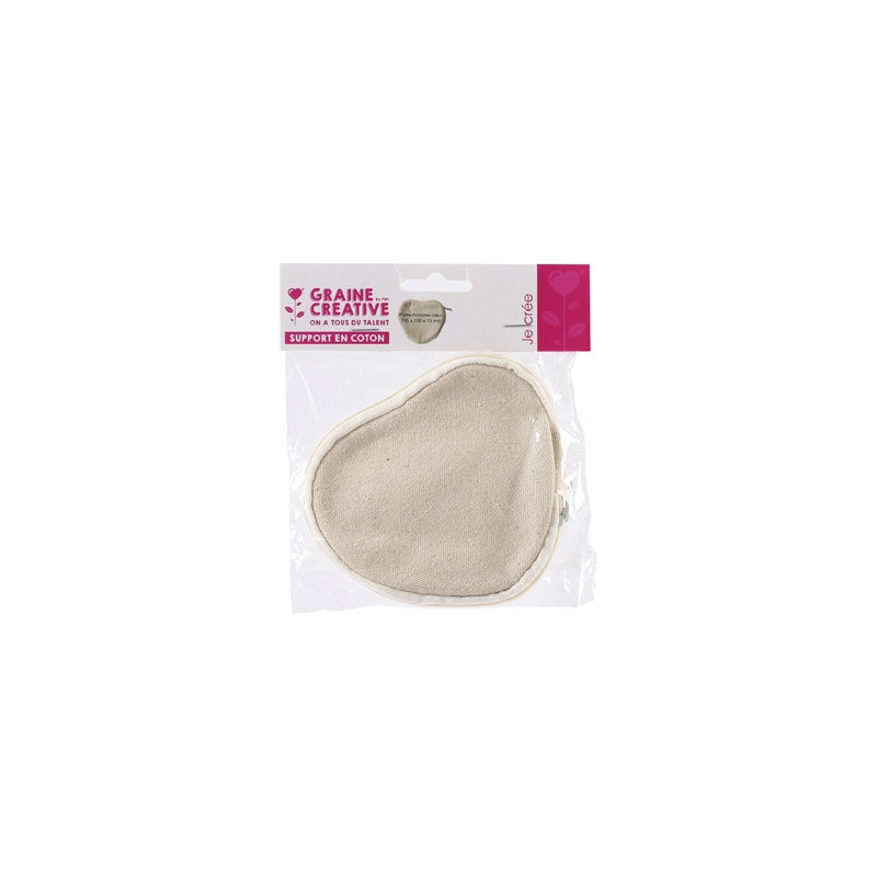 Porte-monnaie graine créative forme coeur 105x100x130mm