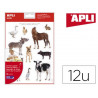 Gommettes apli agipa les animaux de la ferme pochette 12f