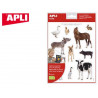 Gommettes apli agipa les animaux de la savane pochette 12f