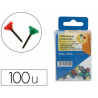 Épingle sign tête plate diamètre 5mm hauteur 14mm coloris asortis boîte distributrice 100 unités