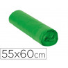 Sac poubelle domestique 55x60cm liens coulissants calibre 120 capacité 23l coloris vert rouleau 15 unités