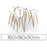 Table eol evasion plateau stratifié épaisseur 2.5cm 160x80x110cm coloris blanc