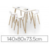 Table eol evasion plateau stratifié épaisseur 2.5cm 140x80x73.5cm coloris blanc