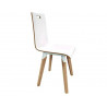 Chaise eol evasion 4 pieds avec poignée de préhension assise et dossier hêtre blanc