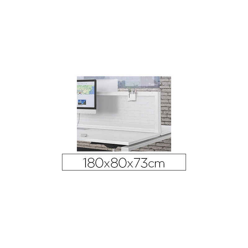 Table de bureau eol conect rectangulaire 180x80cm décor blanc neige sur pieds arche fixe