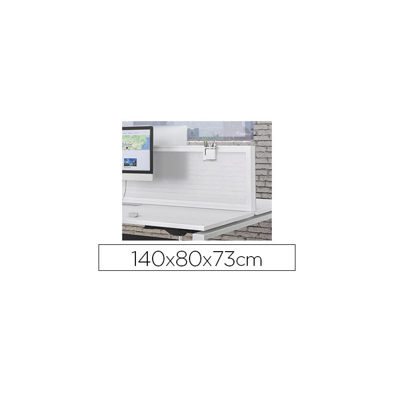 Table de bureau eol conect rectangulaire 140x80cm décor blanc neige sur pieds arche fixe
