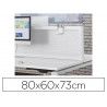 Retour suspendu eol conect rectangulaire 80x60cm décor blanc neige sur pieds arche fixe