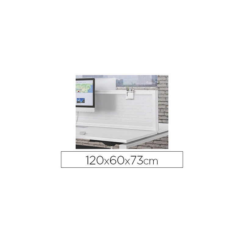 Retour suspendu eol conect rectangulaire 120x60cm décor blanc neige sur pieds arche fixe