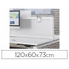 Retour suspendu eol conect rectangulaire 120x60cm décor blanc neige sur pieds arche fixe