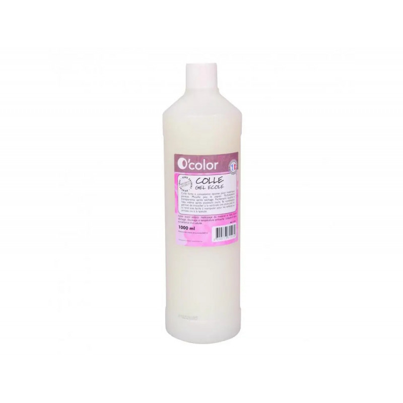 Colle gel o color extra forte epaisse sans solvant papier carton lavable apres sechage flacon 1kg