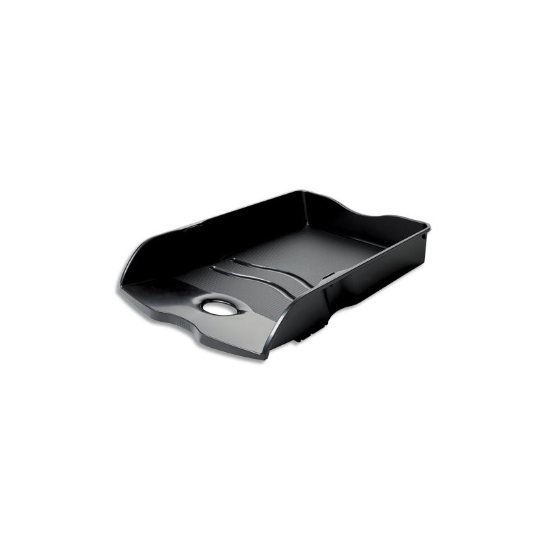 HAN Corbeille à courrier Loop Noire en polypropylène - Dimensions : L25,9 x H6,3 x P35,1 cm