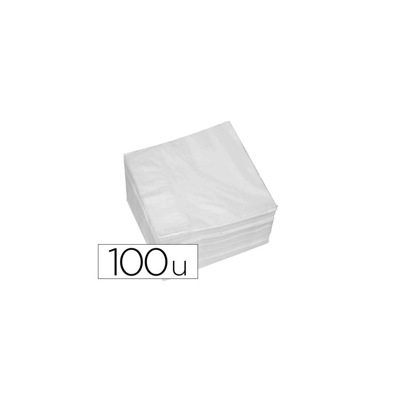 Serviette ouate 2 plis 30x30cm paquet 100 unités