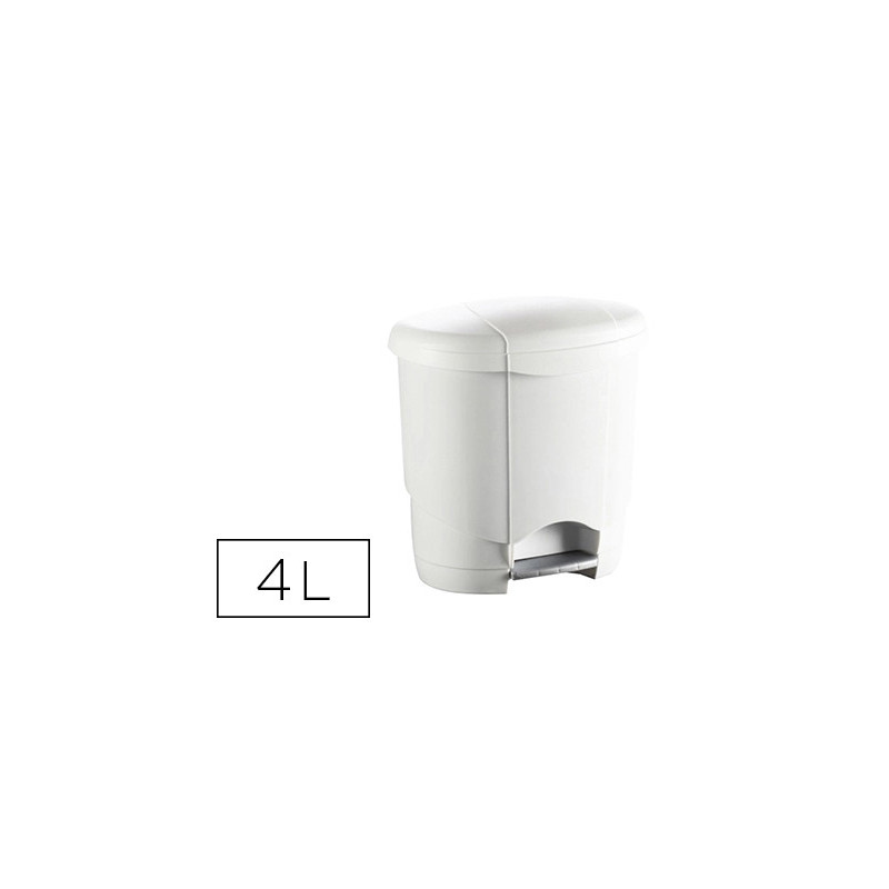 Poubelle hygiénique pédale + bac intérieur amovible idéale salle de bains 4l