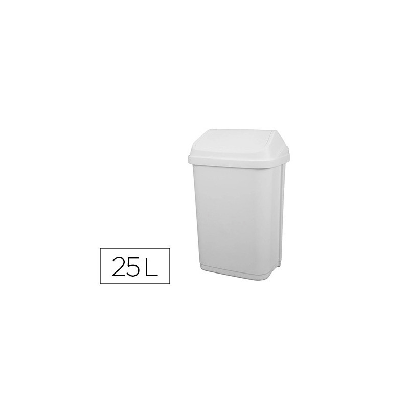 Poubelle plastique à couvercle basculant 25l