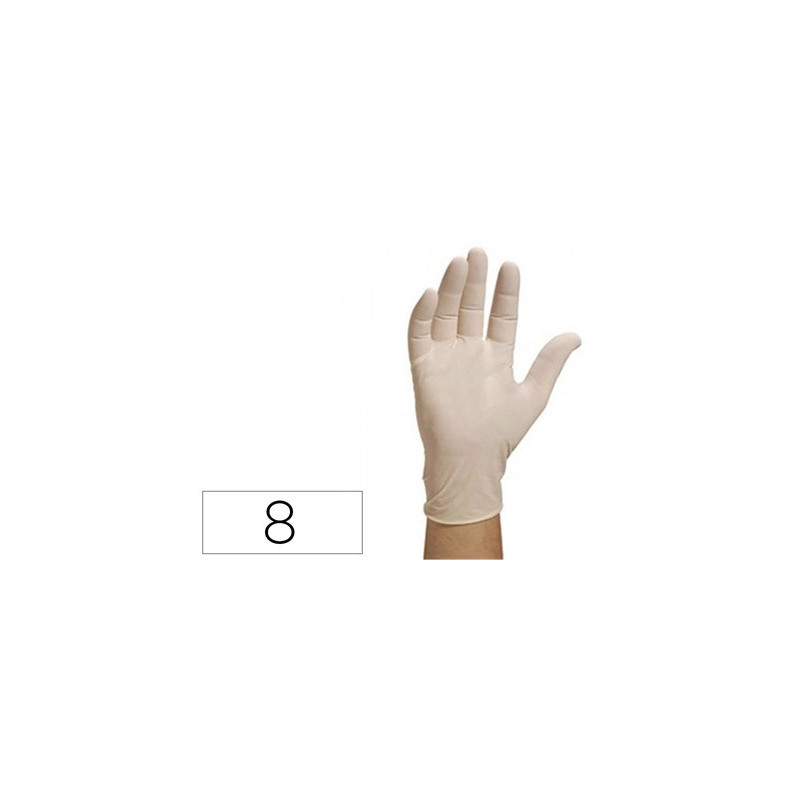 Gant à usage unique jetable non poudré taille l 8 et demi - lot de 100 un