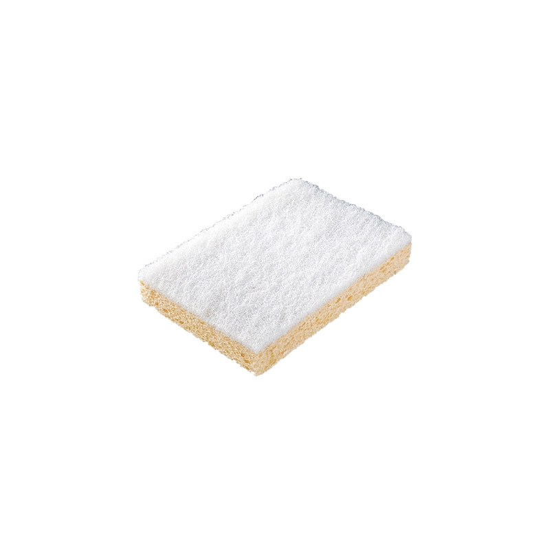 Éponge récurante gm double face blanche nettoyage surfaces délicates 13x9cm