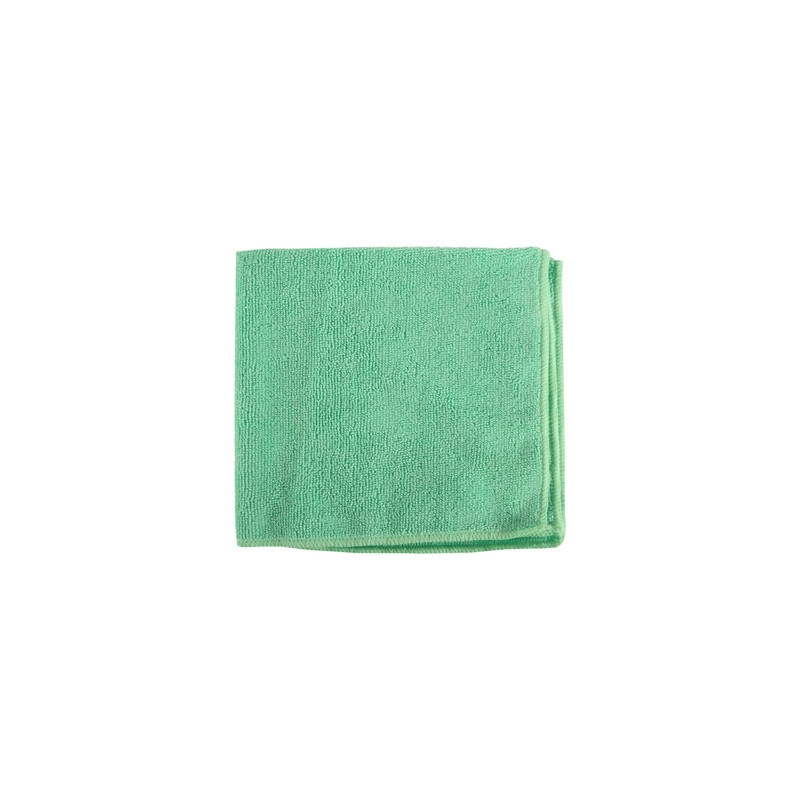 Lavette microfibre 230g 38x38cm sans traces coloris vert lot 5 unités