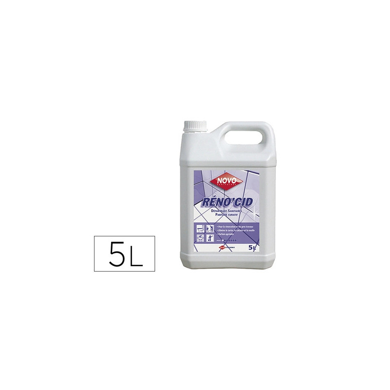 Détartrant désincrustant sanitaire élimine tartre calcaire rouille parfum floral bidon 5l