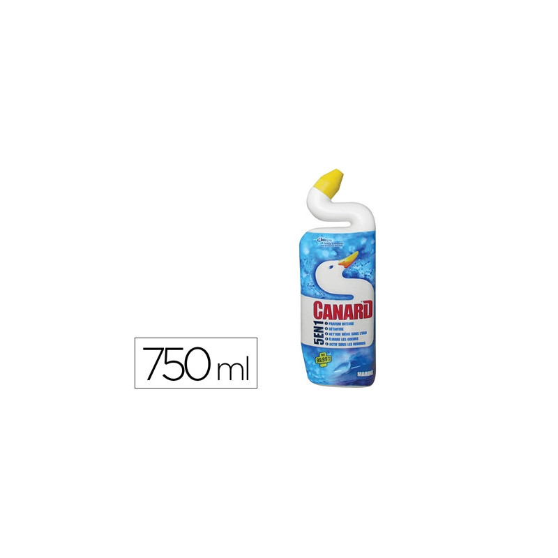 Gel wc canard 5 en 1 senteur marine parfum intense flacon 750ml