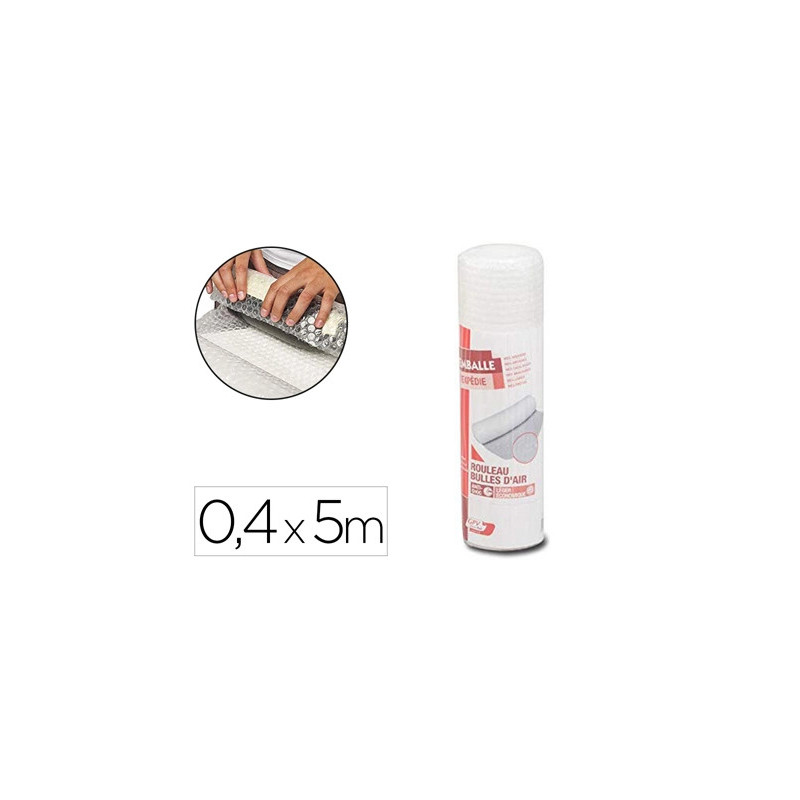 Film bulle gpv rouleau transparent 0,4x5m